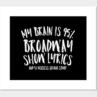 My Brain Is 95 Broadway Lyrics Theatre Posters and Art